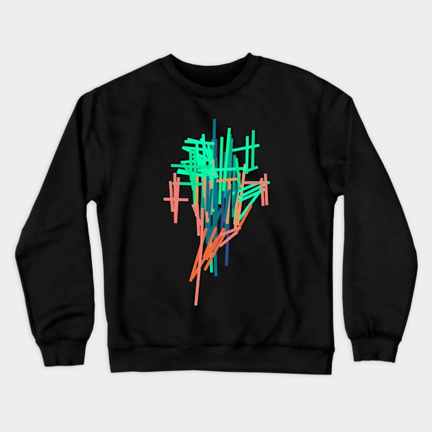 Abstract Mystic Color Graphic Crewneck Sweatshirt by Nikokosmos